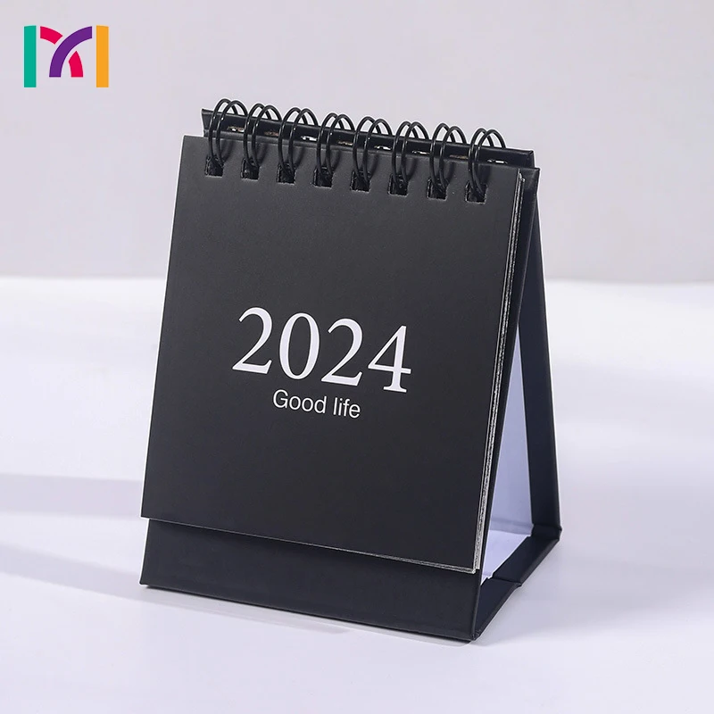 2025 Wholesale New Design Creative Hardcover Illustration Simple Desktop Decoration Calendars Wall Custom Desk Calendar