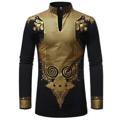 2022 New Design Vetements Africains Pour Hommes Dashiki Fabric African Shirts For Men