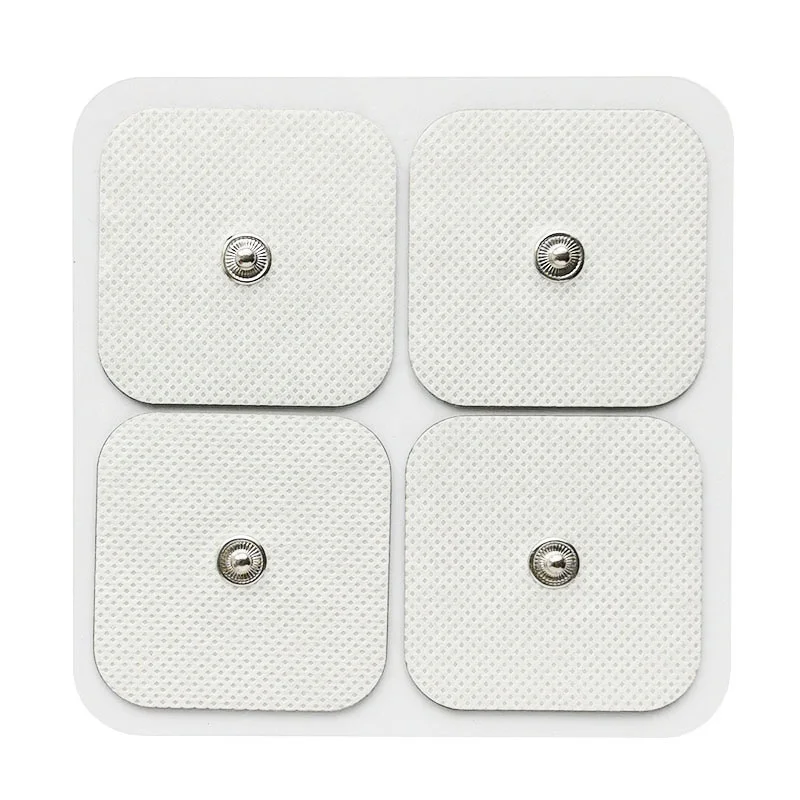 5*5cm tens snap electrode pads 3.5mm snap connector non woven fabric self adhesive electrode pads