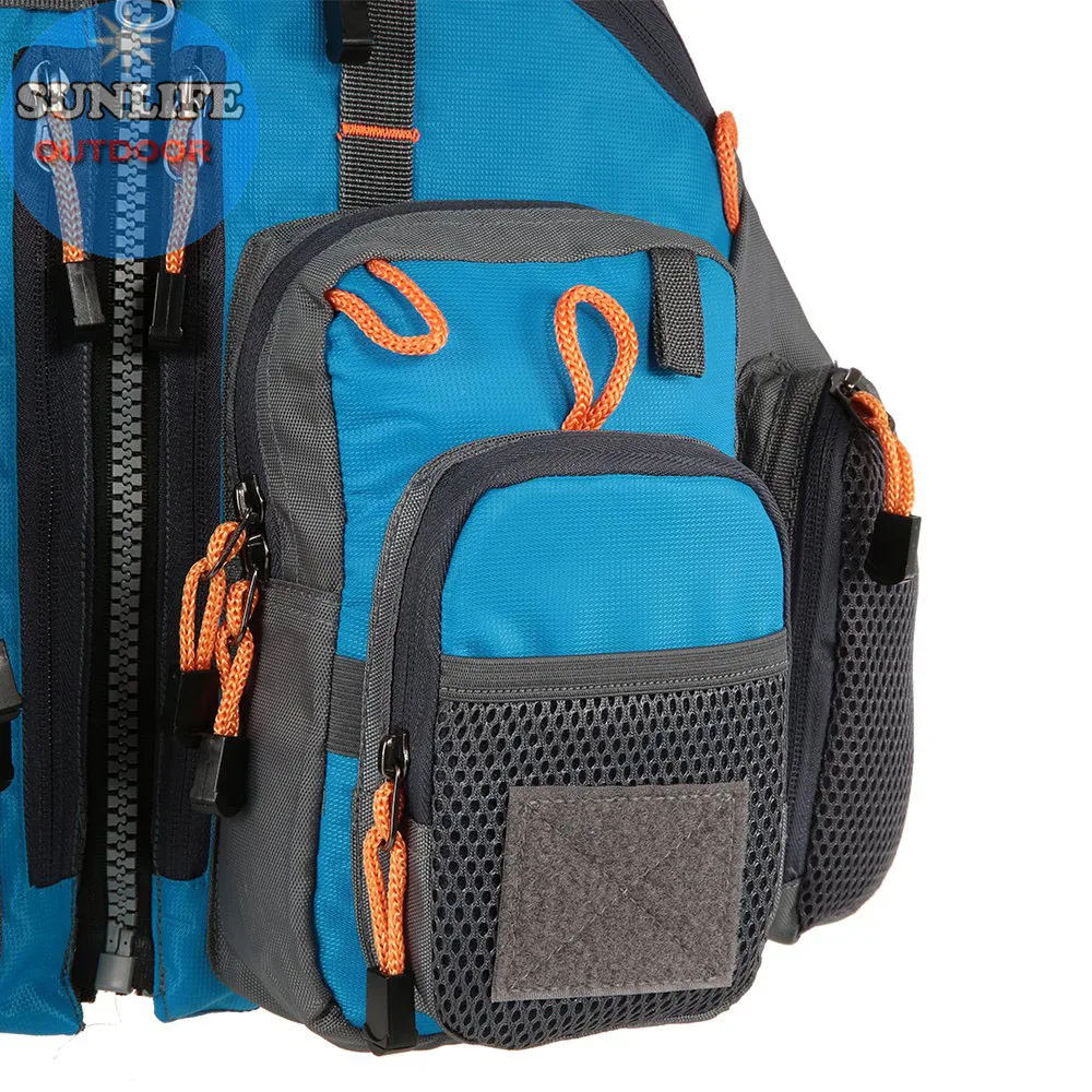 SUNLIFE  Outdoor Sport Blue colour Fishing Life Jackets Breathable Swimming Life Jacket Life Safety Jacket With Multi-pockets