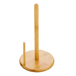 Bamboo Kitchen Roll Holder Paper Dispenser Rack Paper Towel Holder