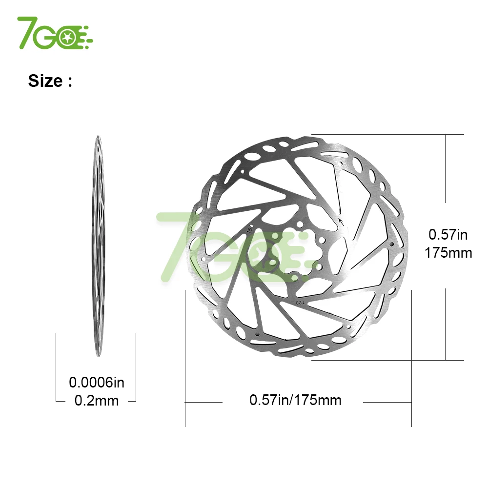 Electric bicycle bike ebike Mechanical Cycling Brake Disc 6-hole 44mm  Disc Brake Rotors disc brake pads