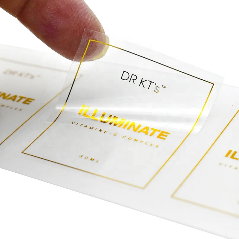 Free sample! Hot Selling Custom Waterproof Cosmetic Label Stickers for Bottle Adhesive Stickers Printing