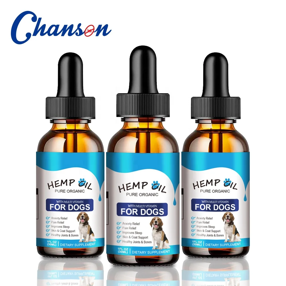 Chanson Factory Customized logo Aliver Premium Organic Pet Hemp Seed Oil for Dogs and Cats