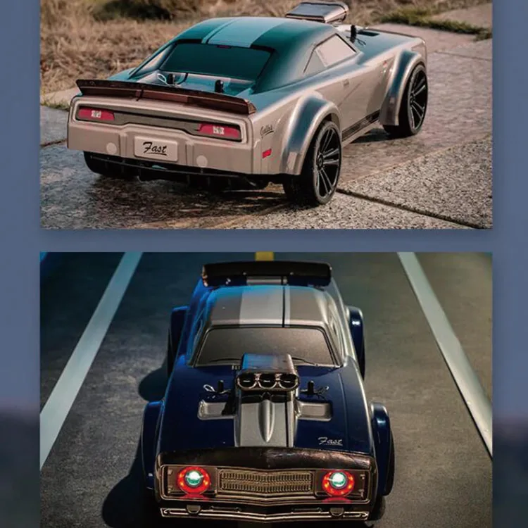 SCY 16303 2.4G 1/14 RTR 4WD Radio Control Toys High Speed Off-Road Drift Car Flat Running Muscle Car with Retro LED Light