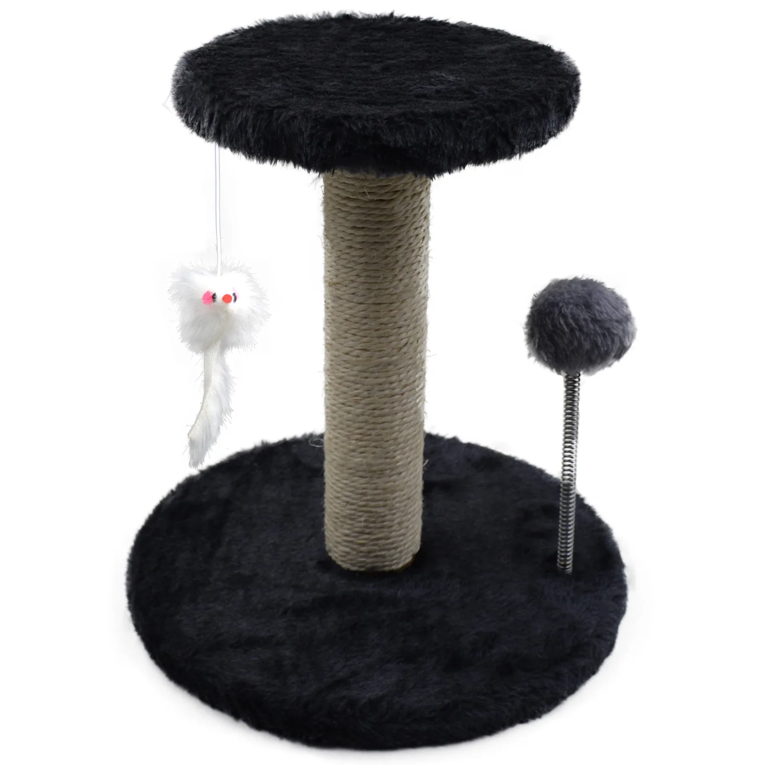 Manufacturer Durable Cat Shelf Plush Cat Tree Tower Interactive Cat Climbing Frame With Ball And Mouse