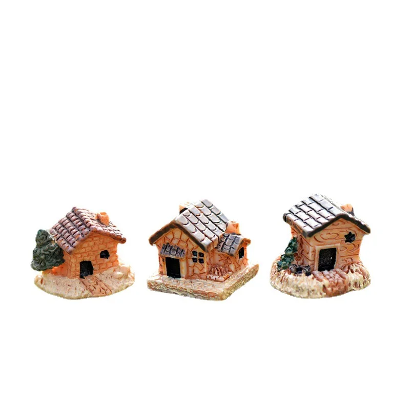 Small House Cottages DIY Toys Crafts Figure Moss Terrarium Fairy Garden Ornament Landscape Decor