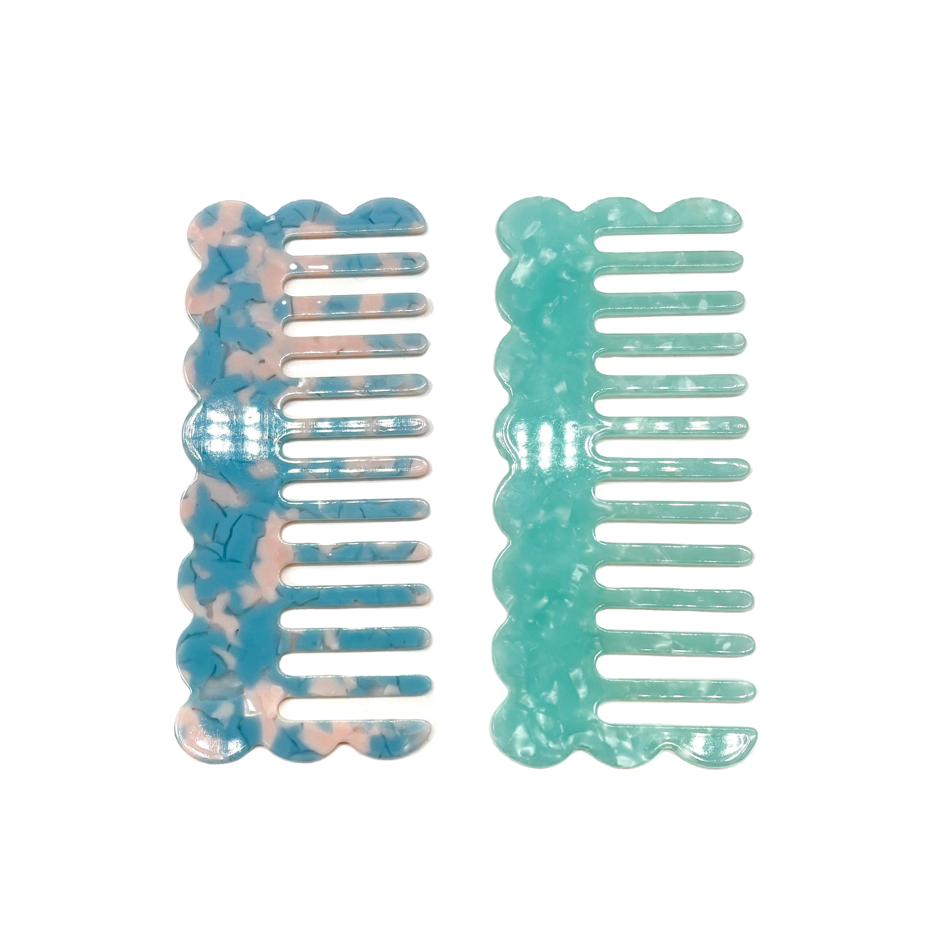 Fashion Handmade acid material cellulose acetate comb hair comb manufacturers acetate hair comb