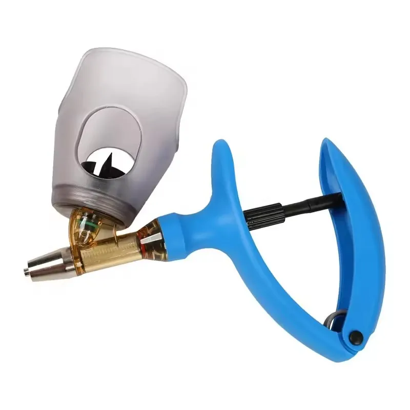 Good Quality 2ML 5ML Veterinary Vaccine Syringe Automatic Livestock Syringe For Cattle Cow Chicken Sheep Goat Dog