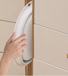 Portable silicone wash basin plastic foot bath basin multi-purpose basin