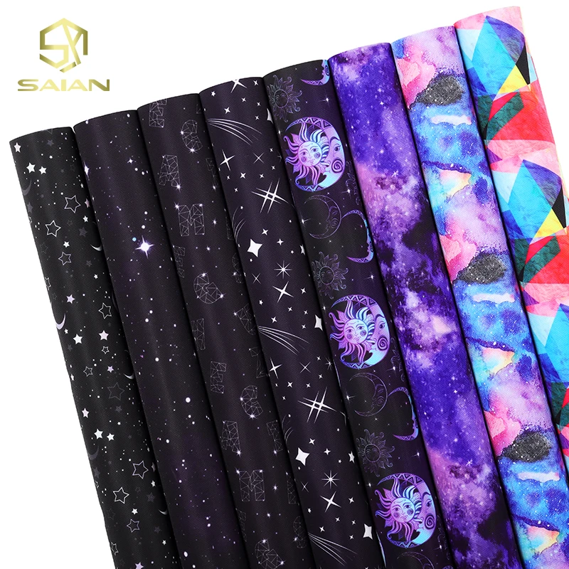 Custom Waterproof Starry Sky Series Design Digital Printed Polyester Memory Composite Fabric For Clothing Toy Garment Bag