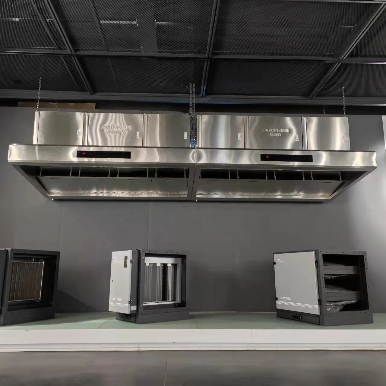 POLYGEE BBQ Smoke Filter Kitchen Range Hood with ESP Integrated