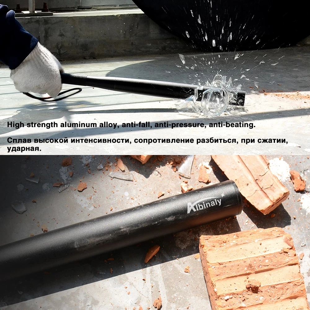 Newest Security LED Flashlight Stick Outdoors Emergency Personal Torch Supplies Extended Baseball Baton Anti Riot Equipments