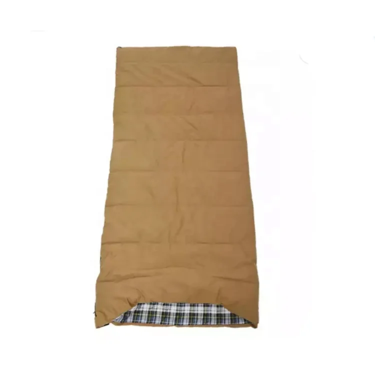 3 Season Warm and Comfortable 100% Cotton Flannel Camping Sleeping Bag for Cool Weather