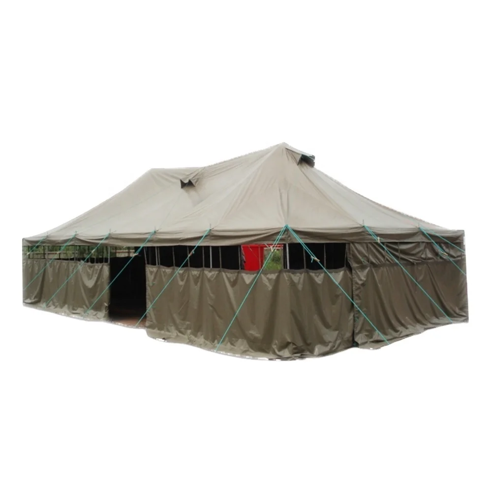 New Fashionable Military Tent for Sale Peg Pole Tent Big Pole Tent Outdoor Event PVC Walls Aluminum Alloy Water Proof Earth Land