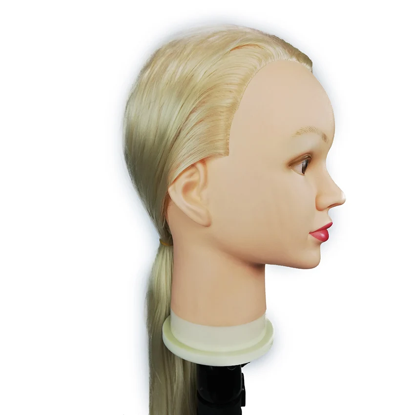 top quality teaching mannequin head with human hair Customizable 100% human hair training doll head For Hairdresser