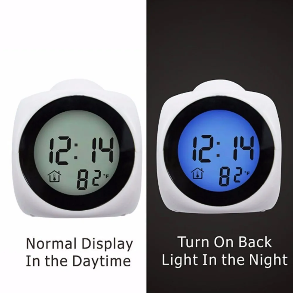 LCD Projected alarm clock despertador digital led projection table clock Talking Voice Prompt Thermometer Snooze