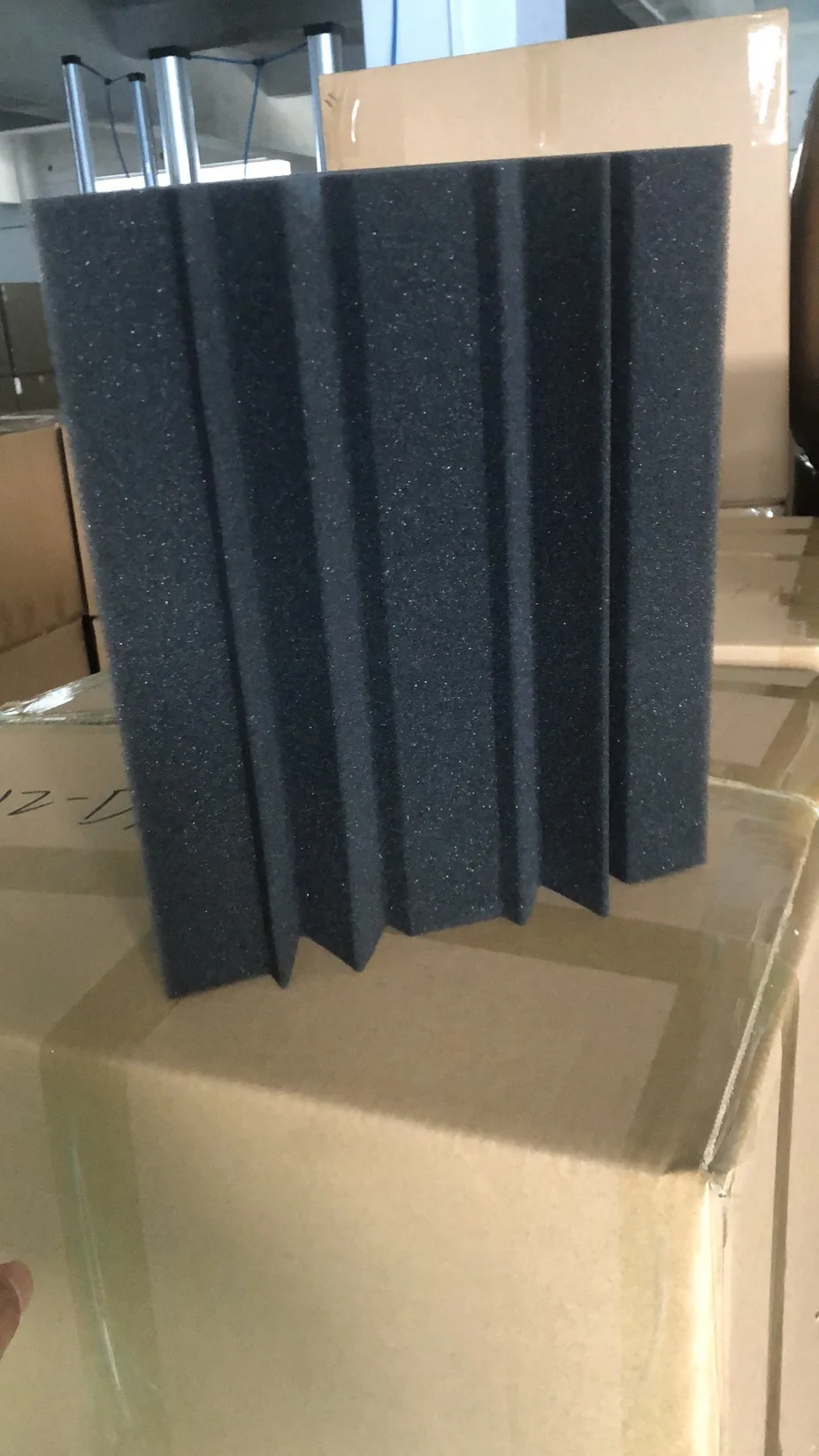 high density black acoustic foam panel bass trap for studio soundproof
