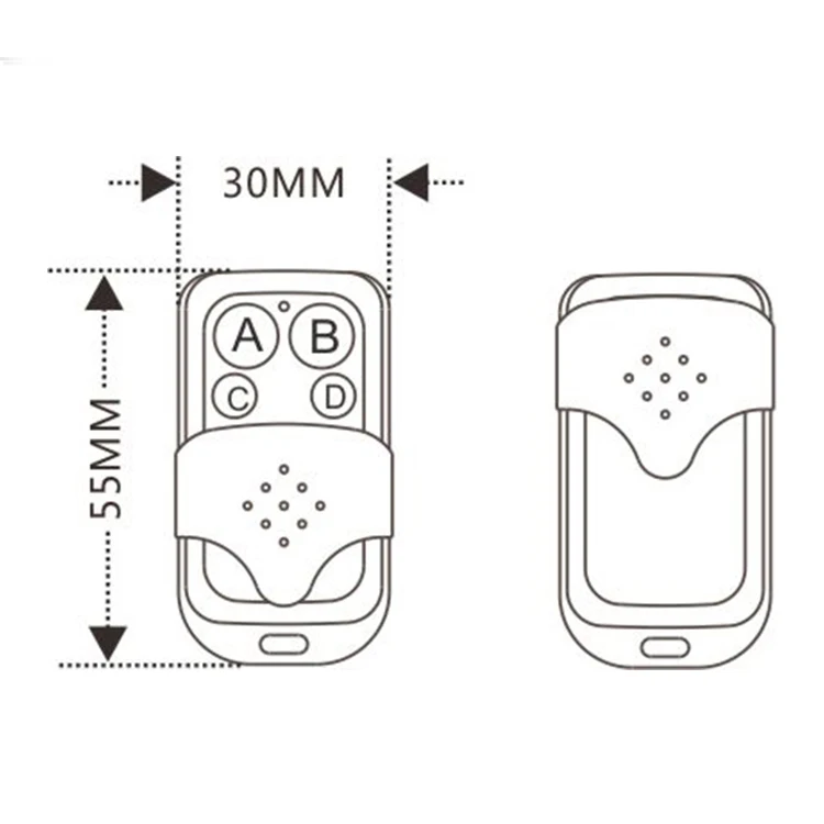 315/433MHz universal garage door remote control rolling code 2/4 buttons for garage door motor remote devices