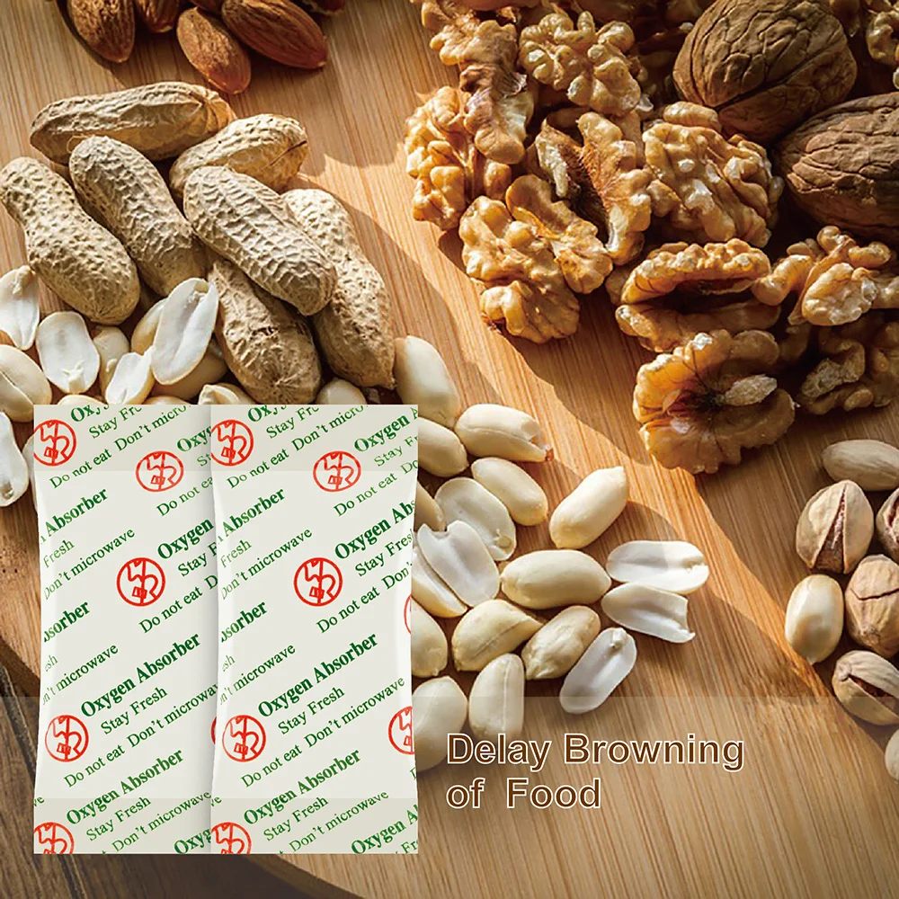  Сохраняет свежесть пищевых продуктов в герметичных пакетах Кислородные поглотители 2000 куб.