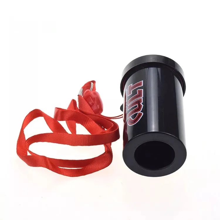 Novelty Items Promotion Plastic Blow Round Mini Air horns Whistle Rescue Sport Fans Cheering Air Horn With Whistle