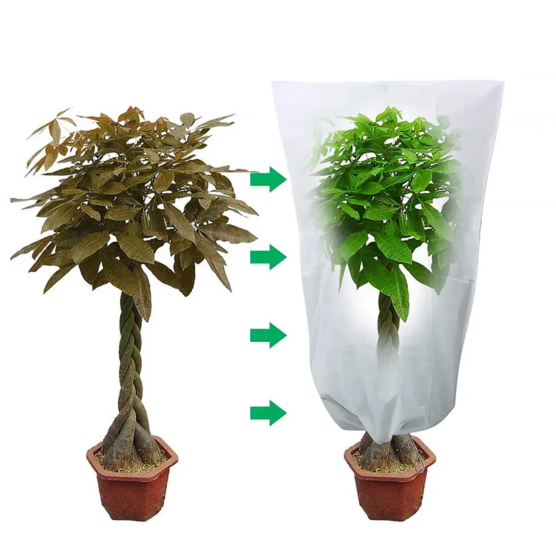 Plant Covers Freeze Protection for Winter, Tree Protector with Drawstring, Outdoor Shrub Cover for Cold Weather