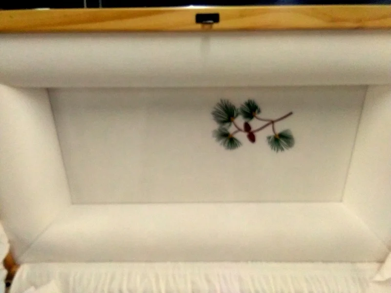 hardwood casket with zinc alloy handles