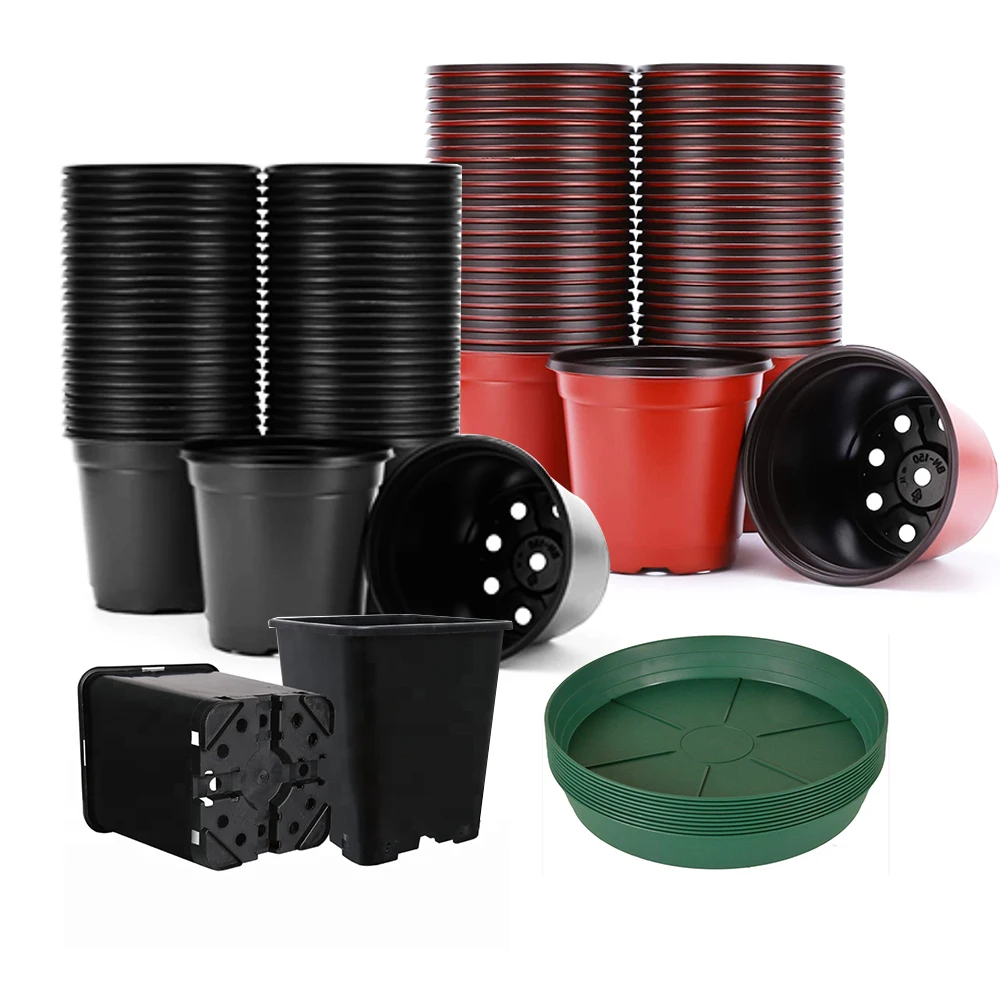 Durable Home Garden Supplies Flowerpot Multiple Sizes Nursery Succulents Planter Transplant Plastic Flower Pot