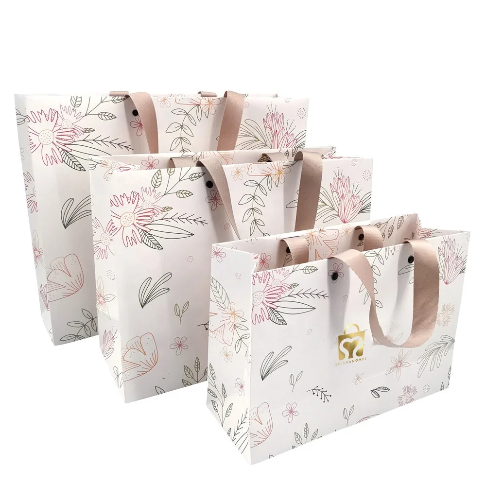 Customized logo foldable reusable lip gloss shapewear swimwear craft bundles shopping bags for packaging clothes