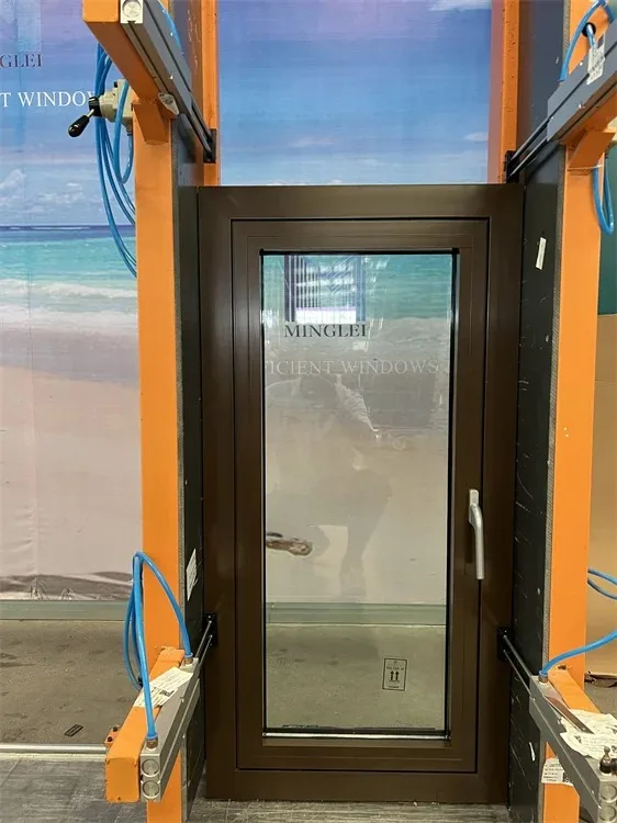 Minglei Hot sale in Australia sound proof thermal break window double glazed glass aluminum casement window