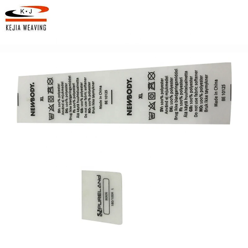 Trending Hot Products Woven Clothing Custom Wash Care Label Tags Made Etiquette Textiles