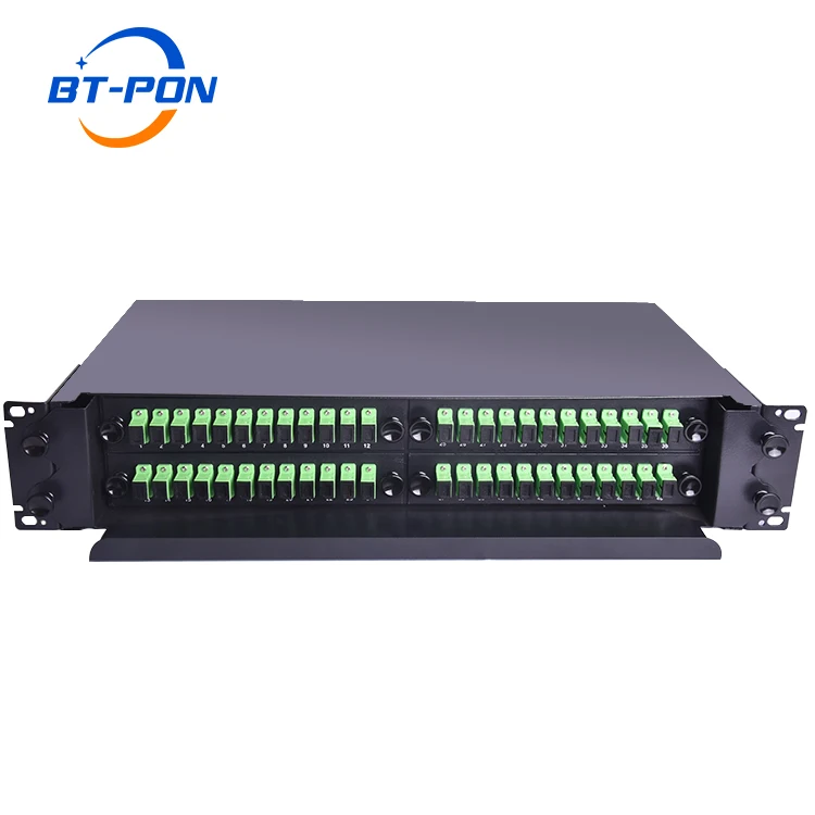 High Density Fiber Optical Metal Panel Apc Unit Box Gpon 47U Cabinet 6 72 Port Distribution Frame 48 Cores Odf Rack Mount
