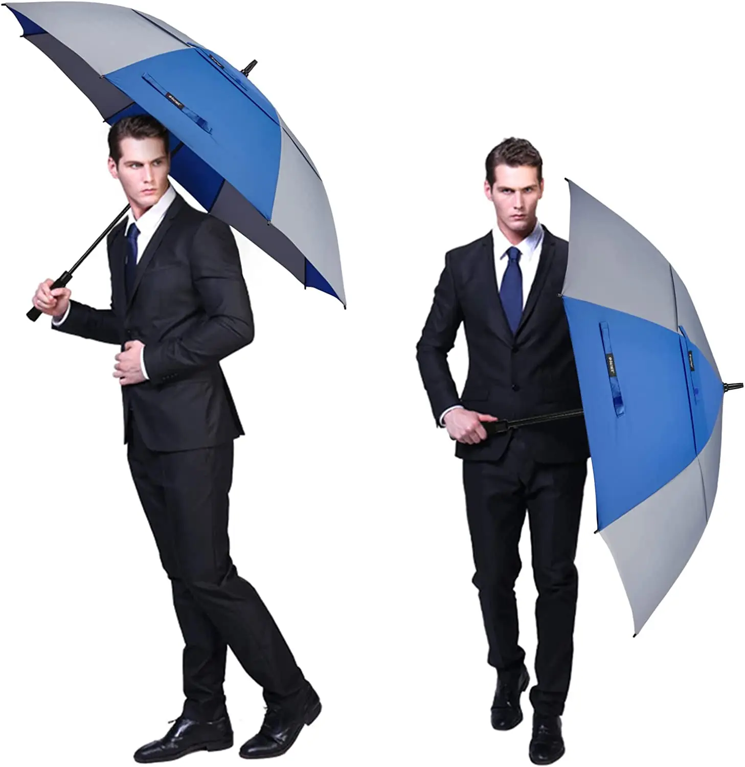 wholesale Suppliers manufacturer  30 inch large windproof logo prints big luxury promotional branded golf umbrella custom logo