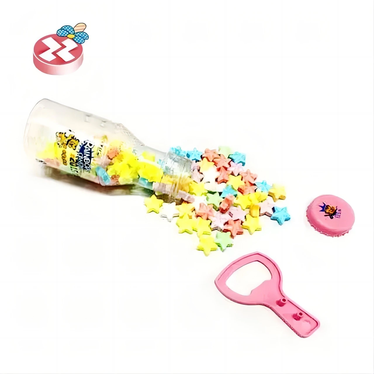 Заводская оптовая продажа лидер продаж детские конфеты цветные пивные бутылки с открывалкой для бутылок игрушки звезды новые