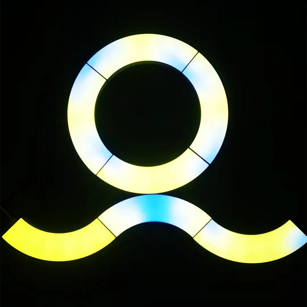 Лучшее качество Wifi Настенный бра для помещений Diy Rgb квантовый свет умный светодиодный ночник