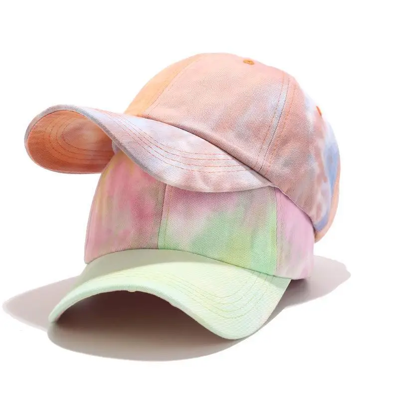 Beautiful New design 100% cotton Material Baseball cap tie-dye 6-panel  hat
