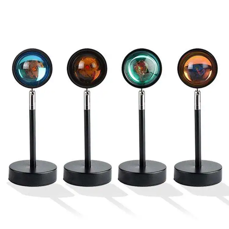 Sunset Projection Lamp with 180 Degree Rotation, Sunset Light Romantic Led Light for Living Room Bedroom Floor Decor