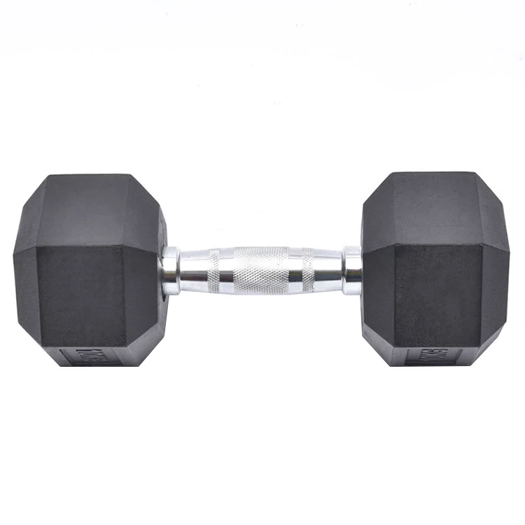 Cheap Hexagonal Cast Iron free weight lifting fitness training Gym equipment Rubber hex dumbbells