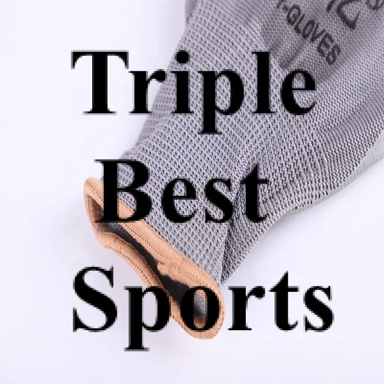 TB1 cheapest and high quality13g nylon rubber crinkle work string Non-Slip gloves