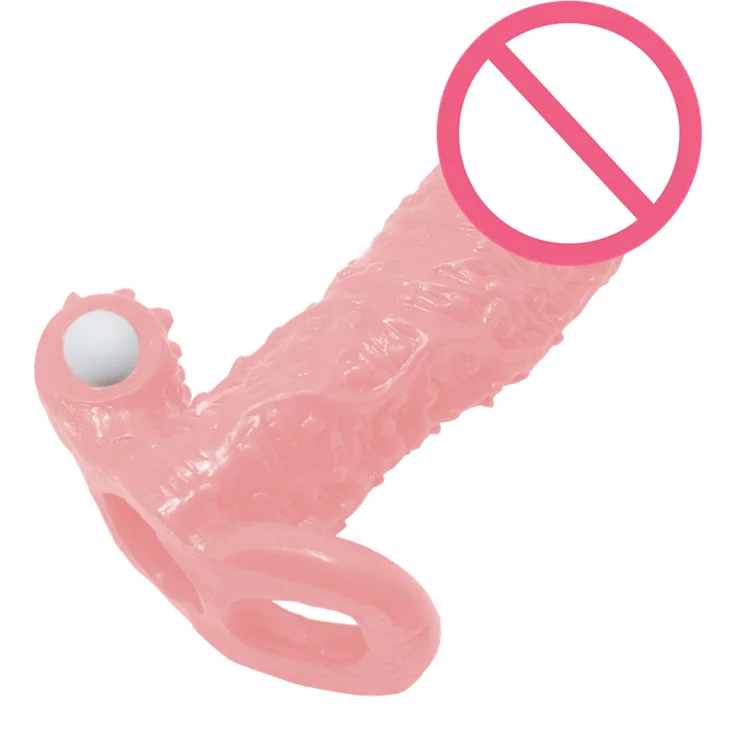 The Newest Product Soft Performance Penis Sleeve Vibrating Realistic Penis Extension Extender Cock Sleeve