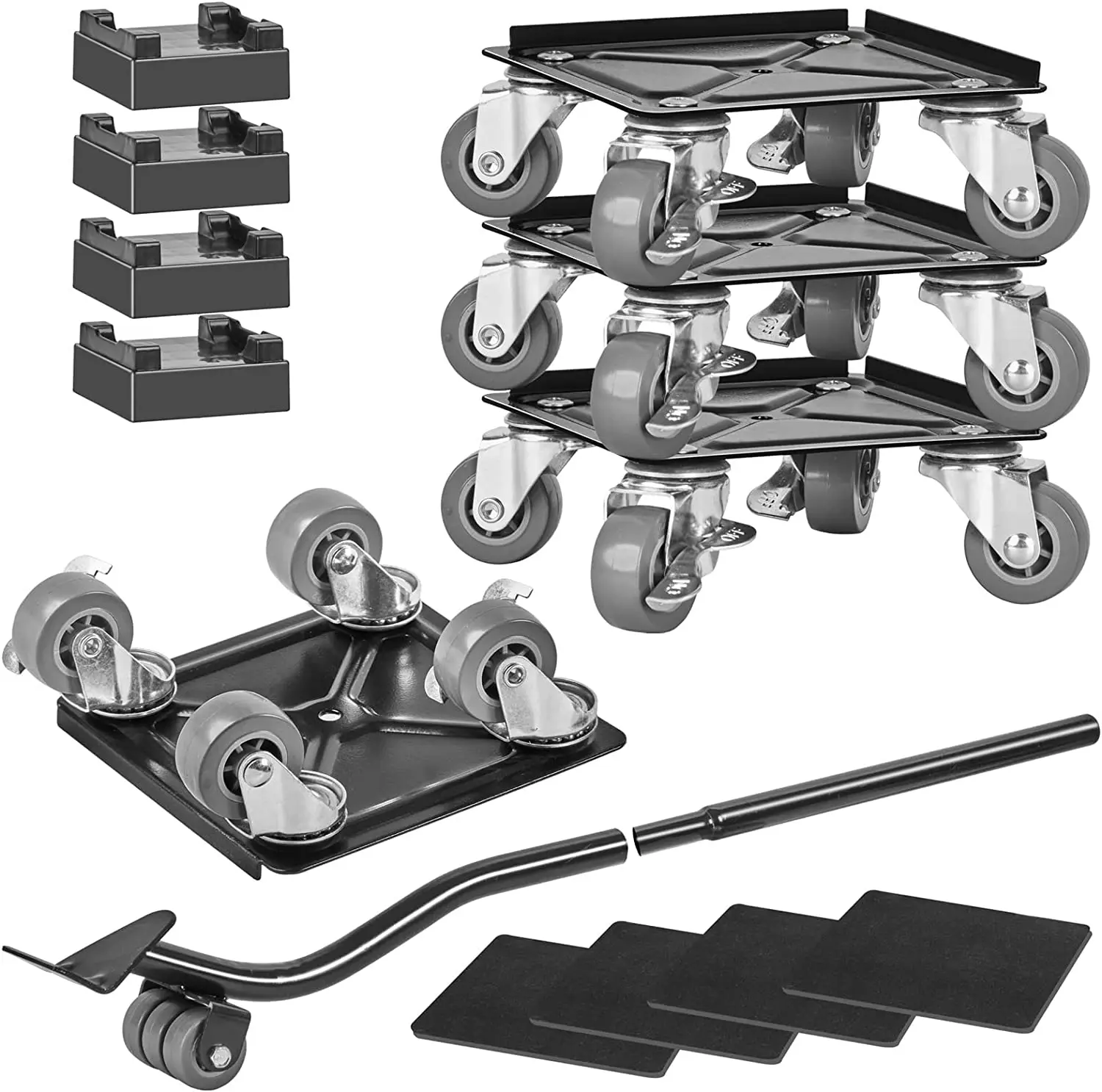 Мебельные роликовые инструменты для перемещения, колесные реверсы, тележка, поворотные Универсальные ролики, колеса с тормозами
