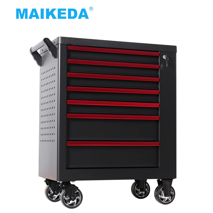 OEM Stainless Steel Workshop Durable 7 Drawer Tool Box Trolley Tools Storage Cabinet