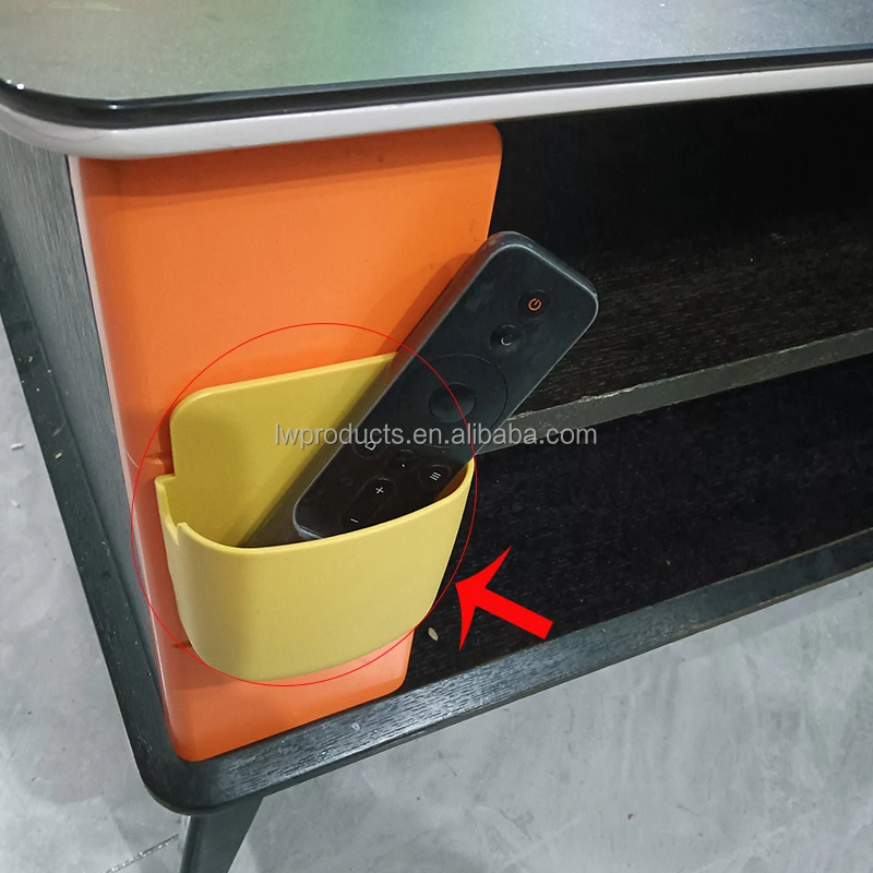 Wall Mounted Multi-Functional Office Home Household Hotel Pen Brush Remote Control Cellphone Charging Organizer Storage Holder