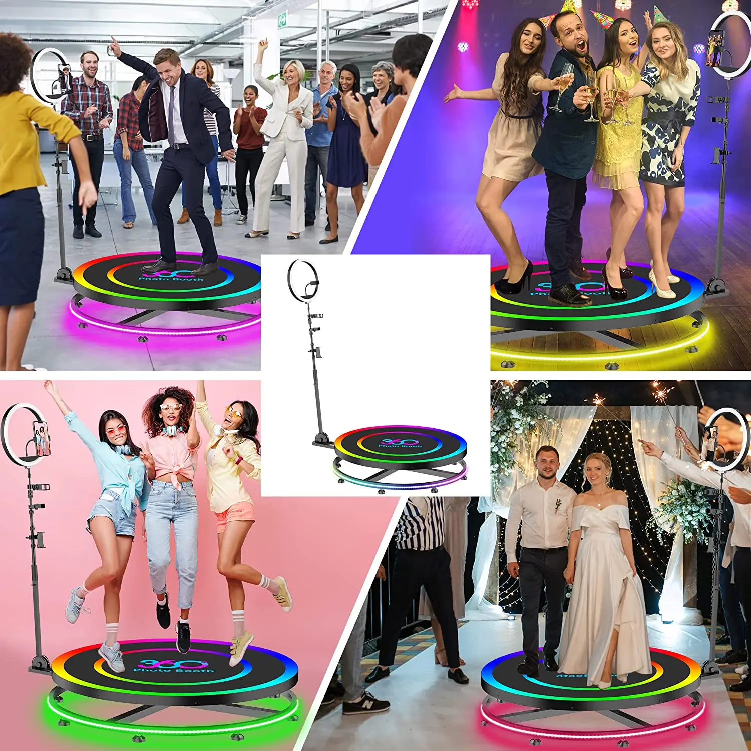 Spin Camera With Traveling Case 360 Photo Booth 360 Degree Photobooth For Wedding Social Slow Motion Video Booth Machine