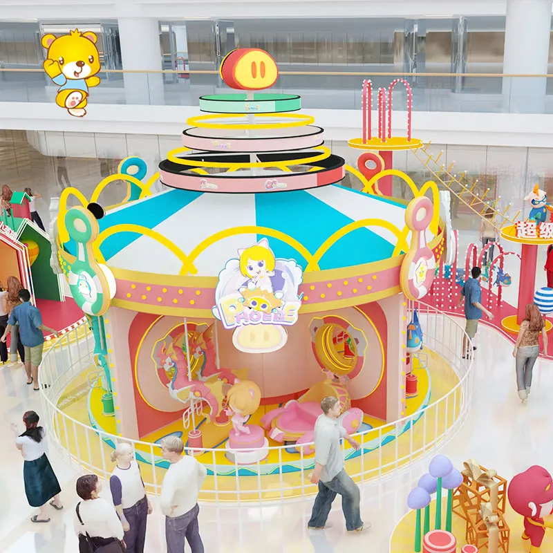 Amusement Large Equipment Kid Ride Merry Go Round 16 Seats House Hope Carousel Kid Ride for Sale