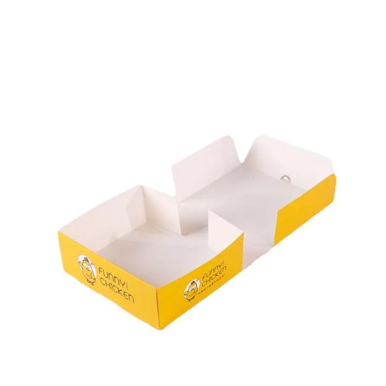 Customized Wholesale Size Disposable Take Away Fried Chicken Cardboard Containers Food Packaging Paper Boxes