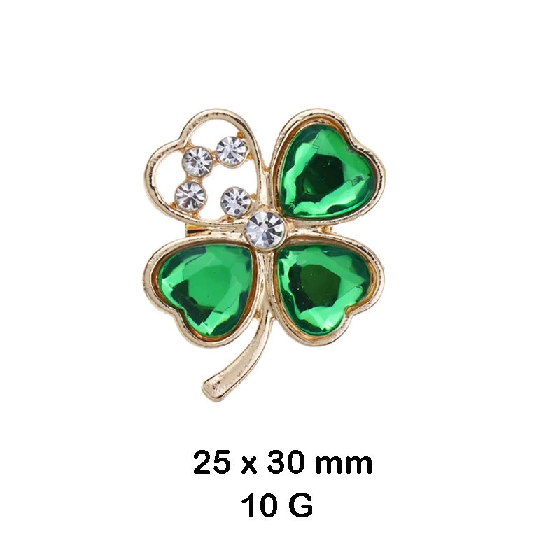 Weiman Jewelry Factory Direct Sale Green Four Leaf Clover Irish Shamrock Luck Brooches and Lapel Pins Jewelry Gifts for Her