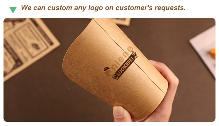 Paper food packaging box customized disposable french fries cups french fries paper chip box