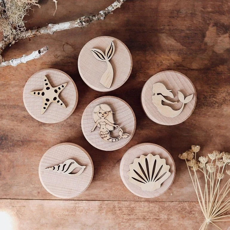 New Arrival Custom Kids Wooden Rubber Stamps Eco-friendly Mini Wooden Stamp