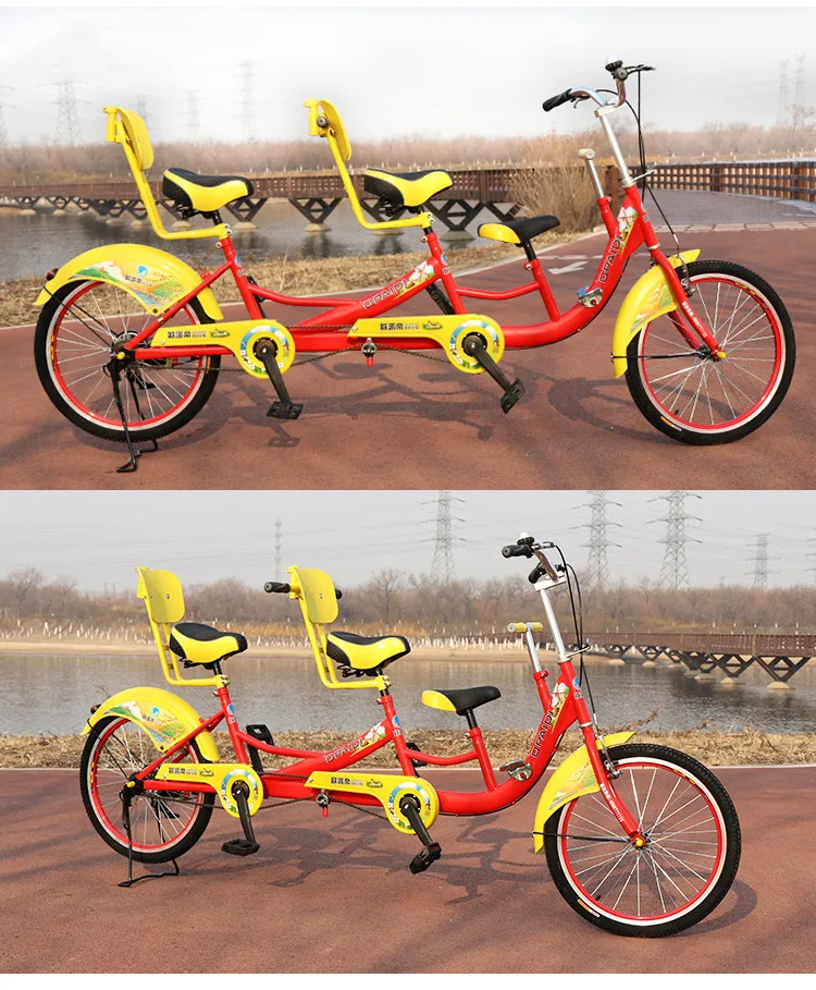 Новый стиль трёхместный безопасный велосипед Трехместный тандемный для взрослых